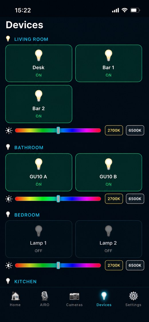 AIRO Devices — device control